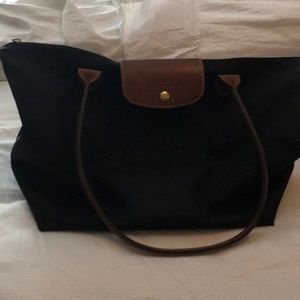 Large black long champ bag